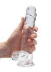 Realistyczny penis na przyssawce dildo clear 20 cm