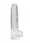 Realistyczny penis na przyssawce dildo clear 23 cm