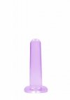 Gładkie dildo korek analny na przyssawce fioletowy 13 cm