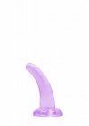 Dildo analne korek na przyssawce fioletowy 12 cm