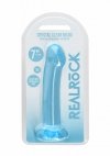 Realistyczne dildo analne na przyssawce niebieskie 17,8 cm