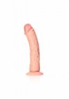Cielisty zakrzywiony penis dildo na przyssawce  20 cm