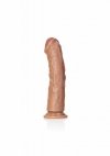 Zakrzywiony penis dildo na przyssawce cielisty 23 cm