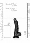 Zakrzywiony penis dildo na przyssawce czarny 15 cm