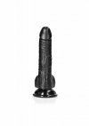 JJak prawdziwy penis dildo na przyssawce czarny 18 cm