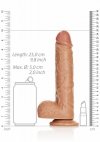 L Realistyczne dildo  z jądrami na przyssawce  23 cm