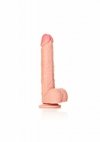XL Realistyczne dildo  z jądrami na przyssawce  25,5 cm