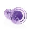 Żelowy realistyczny penis dildo z przyssawką bez jąder fioletowy 18cm