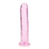 Żelowy realistyczny penis dildo z przyssawką bez jąder różowy 20cm