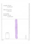 Realistyczny podwójny dildo dong dwustronny - 34 cm Fiolet