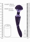 Stylowy wibrator wand masażer łechtaczki fiolet Shiatsu