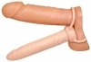 Strap-on nakładka na penisa dildo analne z pierścieniem na jądra 16 cm