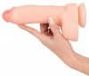 Dildo jak prawdziwy penis z jądrami na przyssawce 23 cm