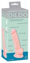 Realistyczne żylaste dildo z jądrami penis na przyssawce 18 cm