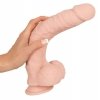 Duże realistyczne dildo penis z jądrami przyssawka 28.5 cm