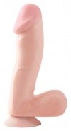Realistyczne dildo na przyssawce z jądrami  19 cm