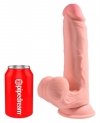 Miękkie realistyczne dildo z żyłami na przyssawce 23 cm 
