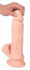 Realistyczne wibrujące dildo na przyssawce z pilotem 28,8 cm