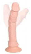 Elastyczne wibrujące dildo na przyssawce 21,5 cm