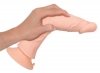 Elastyczne wibrujące dildo na przyssawce 21,5 cm