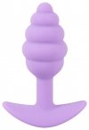 Spiralny korek analny zatyczka z uchwytem  Cuties Plugs fioletowy