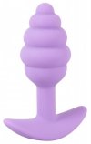 Spiralny korek analny zatyczka z uchwytem  Cuties Plugs fioletowy