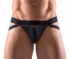 Męskie majtki jockstrapy odkryte pośladki Men's jock czarne M