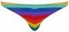 Męskie stringi kolorowe tęczowe Men Thong Rainbow M