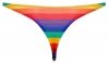 Męskie stringi kolorowe tęczowe Men Thong Rainbow L