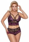 Śliczny komplet bielizny Cottelli szeroka koronka XL/2XL