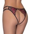 Erotyczne stringi czarne  z dziurką Cottelli S/M/L