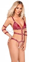 Uwodzicielskie body harness Bad Kitty Strap Body red L