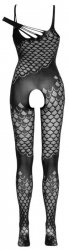 Kuszący erotyczny bodystocking z dziurką S-L