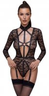 Kuszące sex body z uprzężą i obrożą Cottelli XL