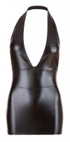 Sexy mini sukienka wet look z głębokim dekoltem Cottelli  XL