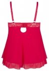Czerwona sexy koszulka babydoll Cottelli L