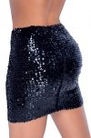 Spódniczka mini cekinowa czarna  Cottelli XL