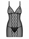 Obsessive Lucita koszulka i stringi czarna  S/M