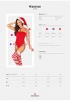 Obsessive strój mikołajki Kissmas body czerwone  M/L