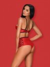 Obsessive Leatheria komplet 2-częściowy czerwony  S/M