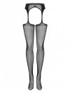 Obsessive Garter stockings S314 czarny  S/M/L