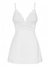 Obsessive koszulka nocna 810-BAB-2 babydoll i stringi biała  S/M