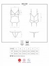 Obsessive 810-COR-1 gorset i stringi czarny  S/M