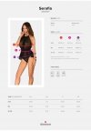Serafia prześwitująca koszulka babydoll i stringi XS/S