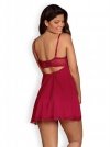 Obsessive koszulka nocna Rosalyne babydoll i stringi czerwona  S/M