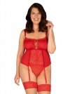 Obsessive Blossmina gorset i stringi 6XL/7XL