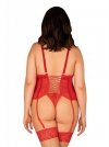 Obsessive Blossmina gorset i stringi 6XL/7XL