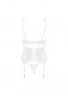 Obsessive Amor Blanco gorset i stringi biały  S/M