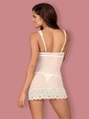 Obsessive 853-CHE-2 koszulka i stringi biała L/XL