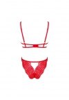 Obsessive Mellania komplet czerwony  S/M